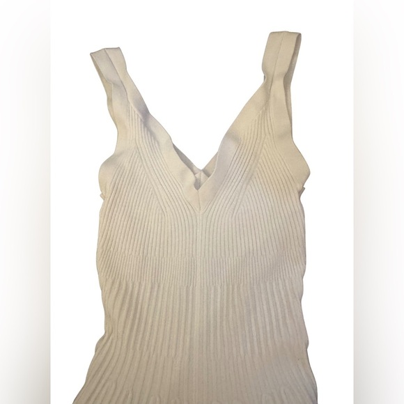Express White Ribbed Mini Sweater Dress XS - Picture 3 of 6